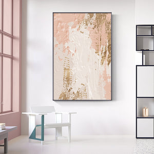 Abstract Blue Pink White Art Print on Canvas 31036