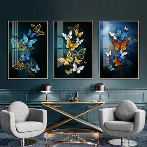Butterflies in Wonderland Art Print on Canvas