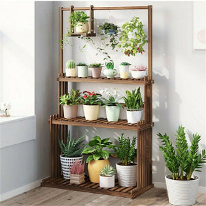 Solid Wood Plant Pot Stand for Indoor and Outdoor SKU 35015