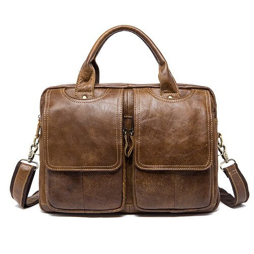 Leather Messenger Laptop Shoulder Bag for Men 82031