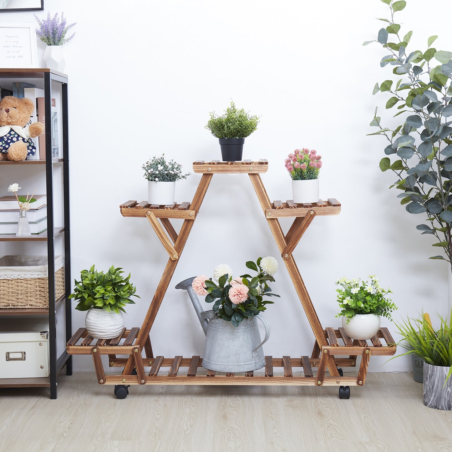 Solid Wood Plant Pot Stand for Indoor and Outdoor SKU 35006