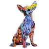 Abstract Color Chihuahua Dog Statue Ornament