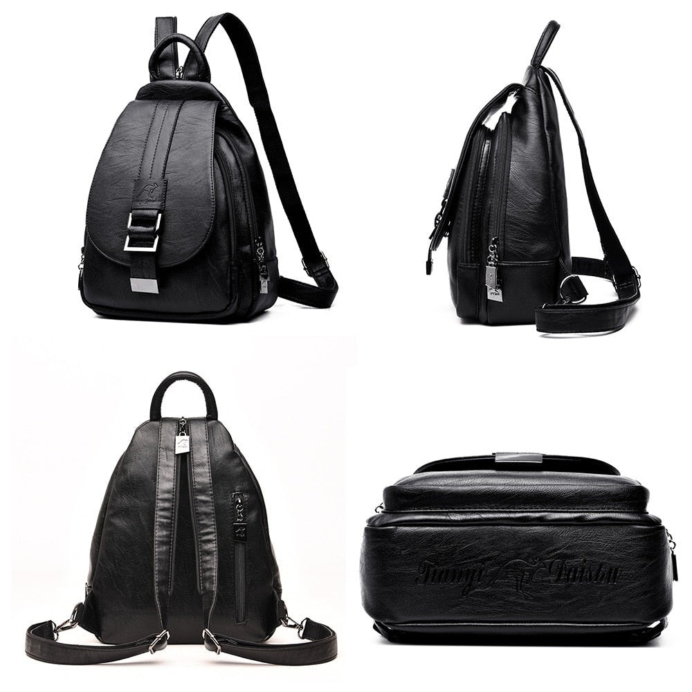 Cute Bookbag Leather Backpack Purse for Women 82035
