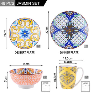 Stoneware Ceramic Dinnerware Set 16 32 48 PC 70013