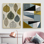 Modern Geometric Shape Art Print on Canvas