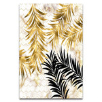 Golden Autumn Leaves Art Print on Canvas