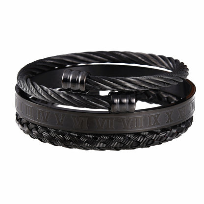 Stainless Steel Charm Bracelet for Men