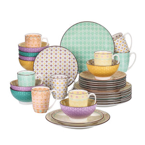 Stoneware Ceramic Dinnerware Set for 4 8 12 SKU 70014