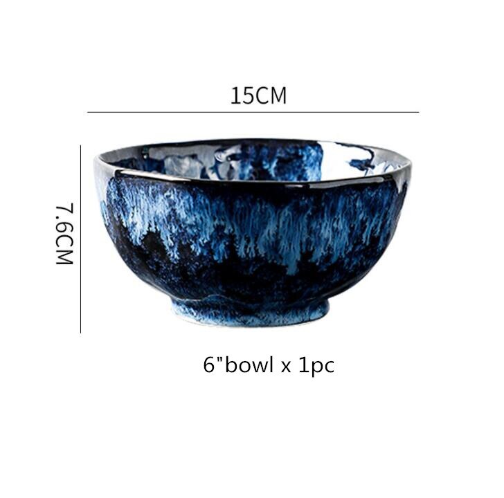 Premium Blue Stoneware Ceramic Dinnerware SKU 70085