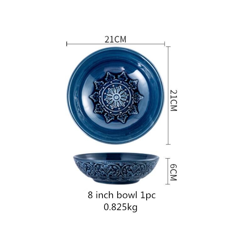 Luxury Baroque Ceramic Dinnerware Set for 1 2 4 SKU 70082
