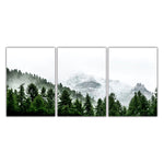 Forest and Snow Mountain Art Print on Canvas