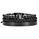 Stainless Steel Royal Crown Charm Bracelet