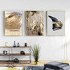 Golden Feather Art Print on Canvas
