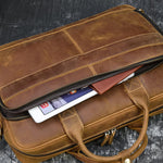 Leather Messenger Laptop Bag for Men 82004