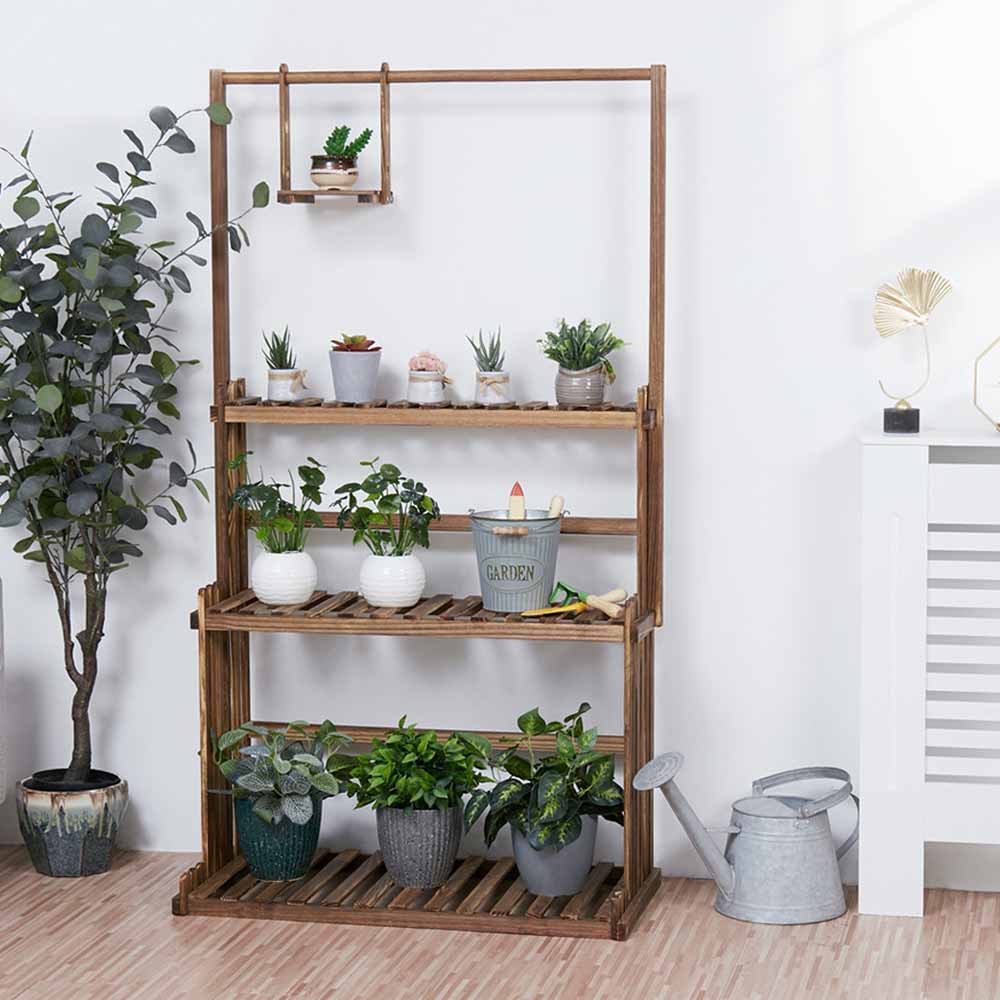 Solid Wood Plant Pot Stand for Indoor and Outdoor SKU 35015