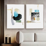 Modern Geometric Shape Art Print on Canvas