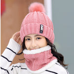 Women's Knitted Beanie with Neck Warmer