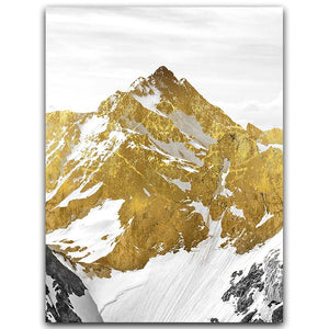 Snow Mountain Art Print on Canvas