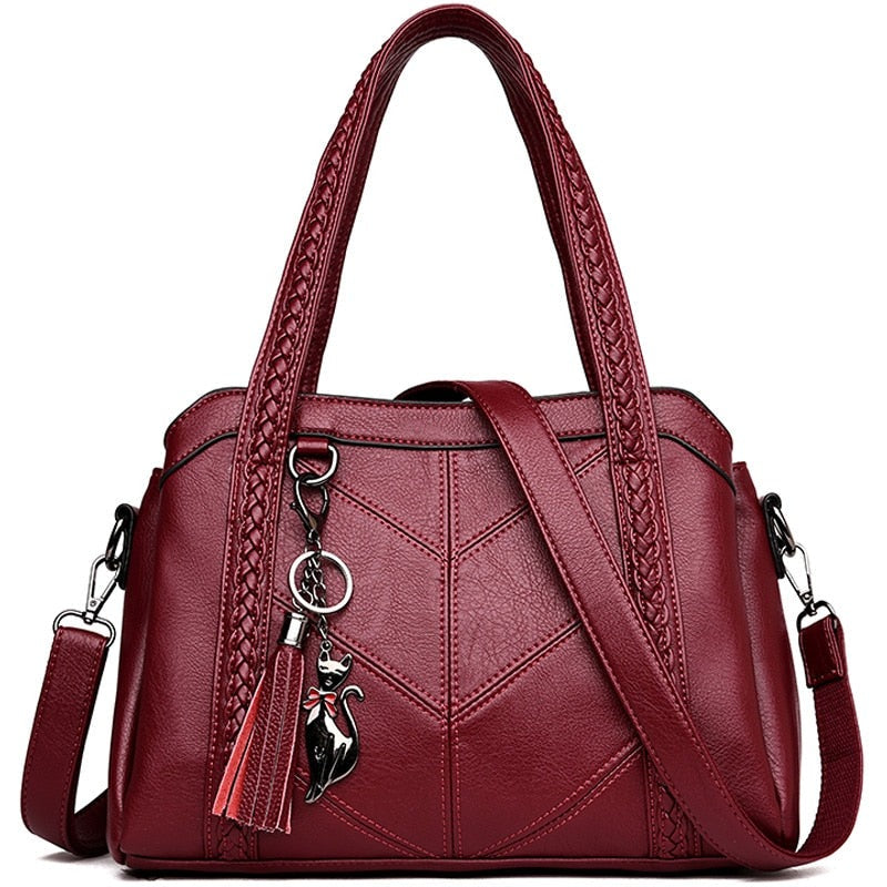 Leather Shoulder Purse Handbag for Women 83004