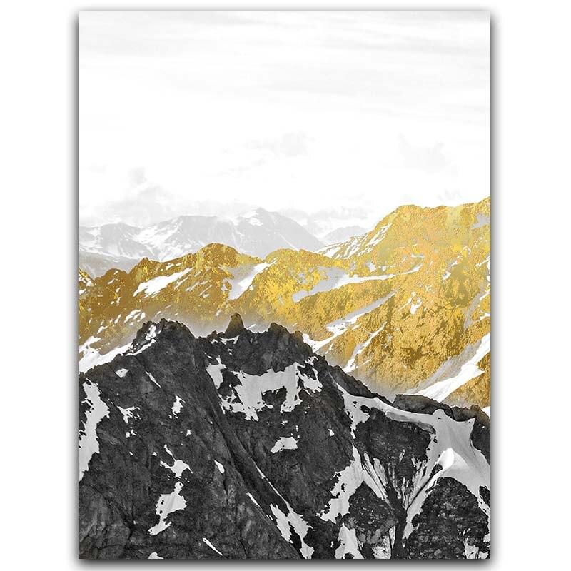 Snow Mountain Art Print on Canvas