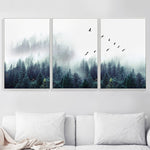 Mist and Forest Art Print on Canvas