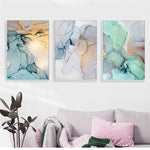 Abstract Watercolor Art Print on Canvas