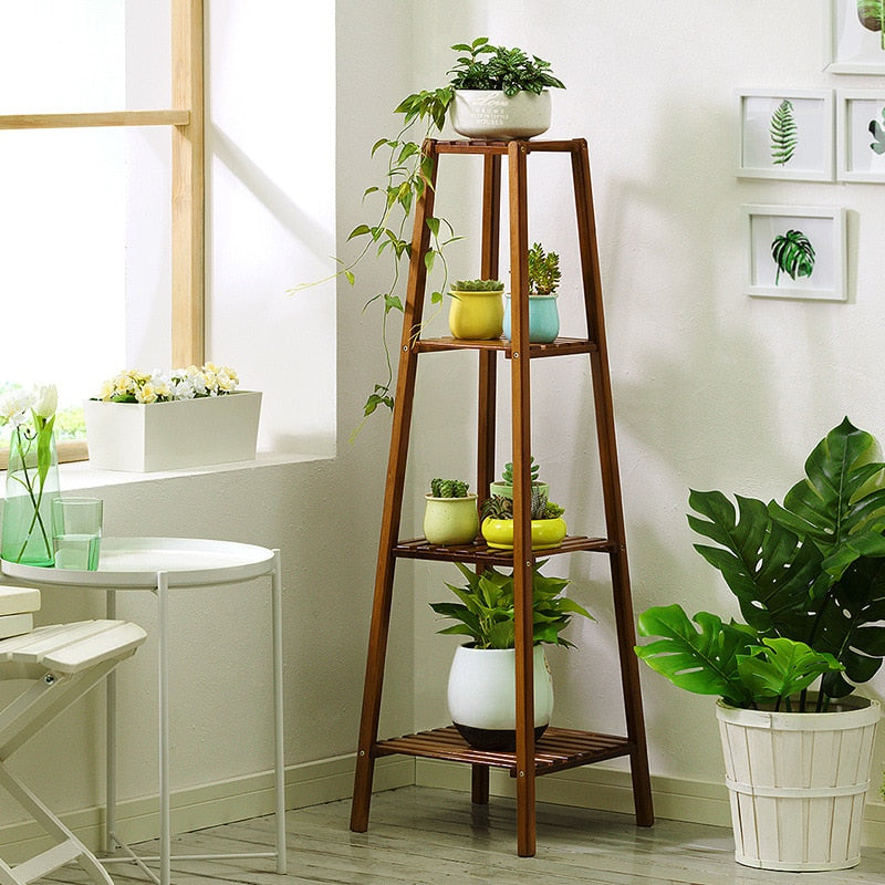 Solid Wood Plant Pot Stand for Indoor and Outdoor SKU 35011