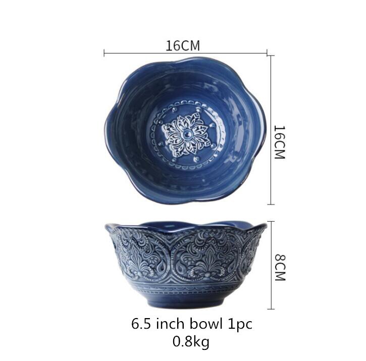 Luxury Baroque Ceramic Dinnerware Set for 1 2 4 SKU 70082