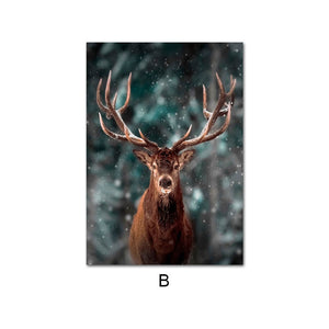 Forest Deer Art Print on Canvas