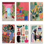 Botanical Garden and Girl Art Print on Canvas 31040