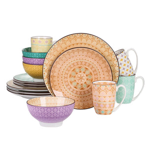Stoneware Ceramic Dinnerware Set for 4 8 12 SKU 70014