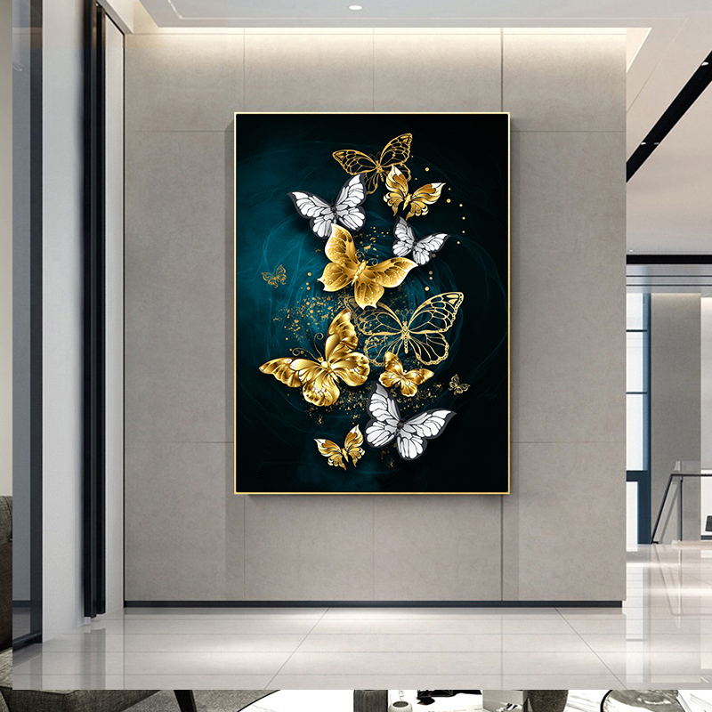 Butterflies in Wonderland Art Print on Canvas