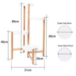 Bamboo Plant Pot Stand for Indoor and Outdoor SKU 35014