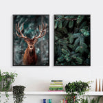 Forest Deer Art Print on Canvas