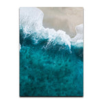 Blue Sea and Shore Art Print on Canvas