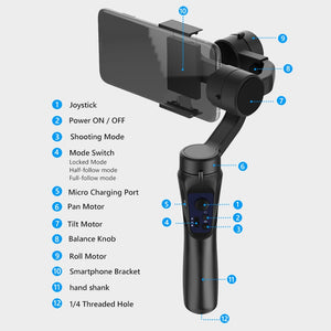 3 Axis Gimbal Handheld Phone Stabilizer
