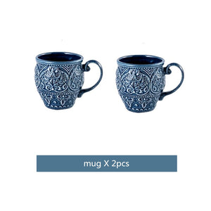 Luxury Baroque Ceramic Dinnerware Set for 1 2 4 SKU 70082