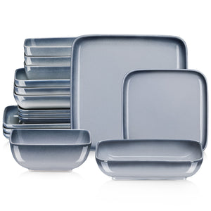 Grey Stoneware Ceramic Dinnerware Set for 4 8 12 SKU 70112
