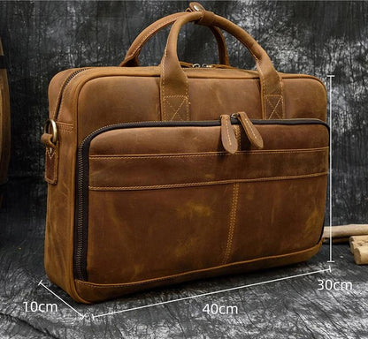 Leather Messenger Laptop Bag for Men 82004