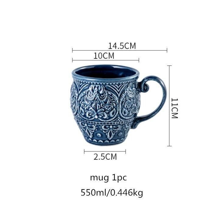 Luxury Baroque Ceramic Dinnerware Set for 1 2 4 SKU 70082